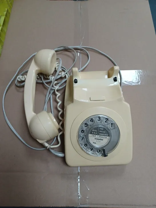 VINTAGE ROTARY HOME PHONE YELLOW