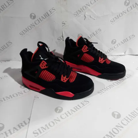 UNBOXED PAIR OF NIKE AIR JORDAN UK 6.5Y IN BLACK/RED