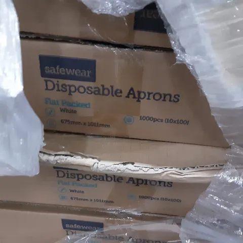 PALLET OF 63 BOXES CONTAINING 1000 DISPOSABLE APRONS  ( 675MM × 1011MM ) IN EACH BOX