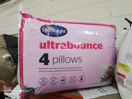 BAGGED AND SEALED SILENTNIGHT ULTRA BOUNCE SET OF 4 PILLOWS