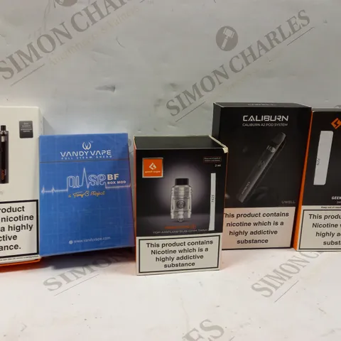 BOX OF ASSORTED ELECTRONIC CIGARETTES TO INCLUDE ASPIRE ETC