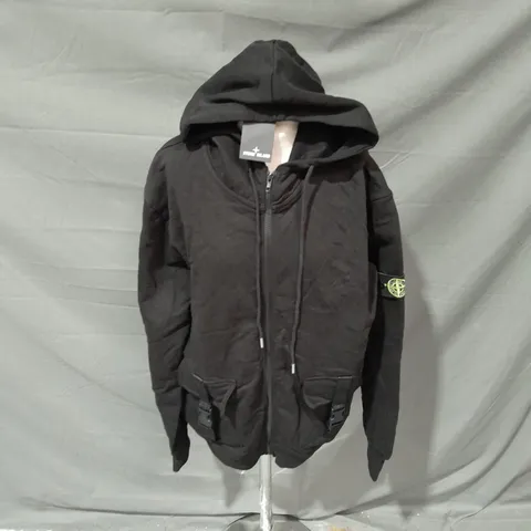 STONE ISLAND HOODIE - BLACK // SIZE: XL 