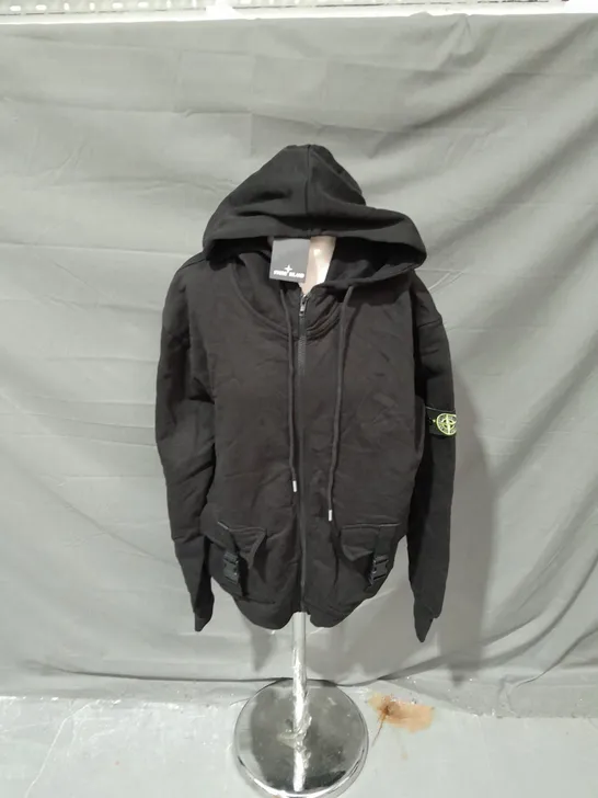 STONE ISLAND HOODIE - BLACK // SIZE: XL 