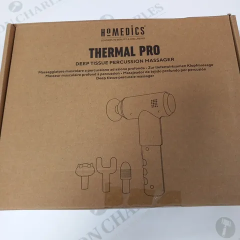 BOXED HOMEDICS THERMAL PRO DEEP TISSUE PERCUSSION MASSAGER PGM-300RGQVI-EU