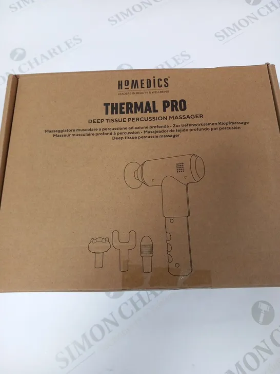 BOXED HOMEDICS THERMAL PRO DEEP TISSUE PERCUSSION MASSAGER PGM-300RGQVI-EU