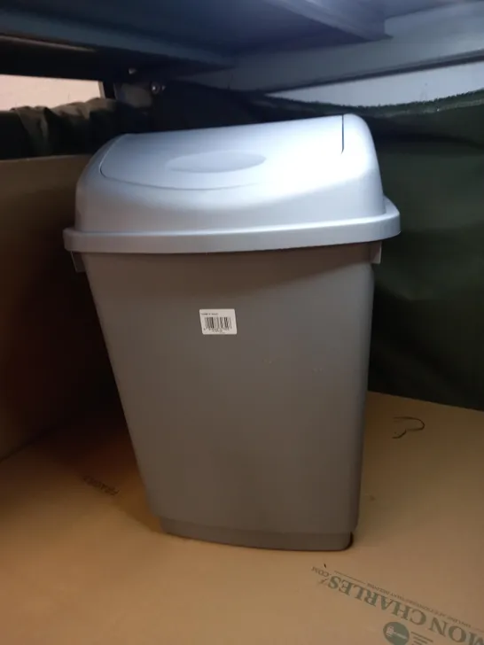 GREY PLASTIC KITCHEN BIN 