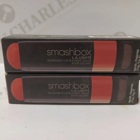 LOT OF 2 L.A. LIGHTS BLENDABLE LIP & CHEEK COLORS - #LAUREL CANYON CORAL 