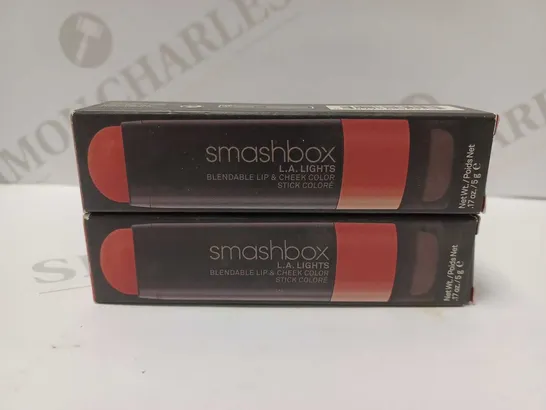 LOT OF 2 L.A. LIGHTS BLENDABLE LIP & CHEEK COLORS - #LAUREL CANYON CORAL 