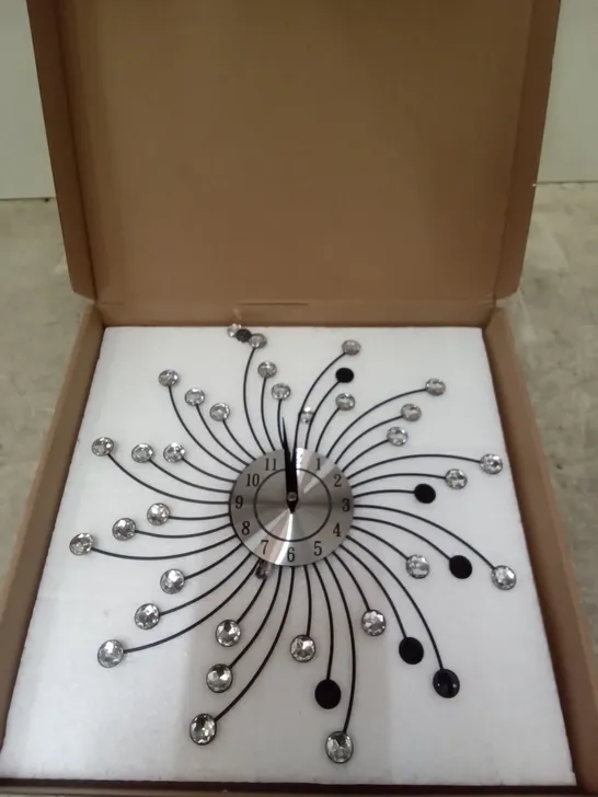 BOXED INDOOR/OUTDOOR CLOCK - CHROME/CRYSTAL 