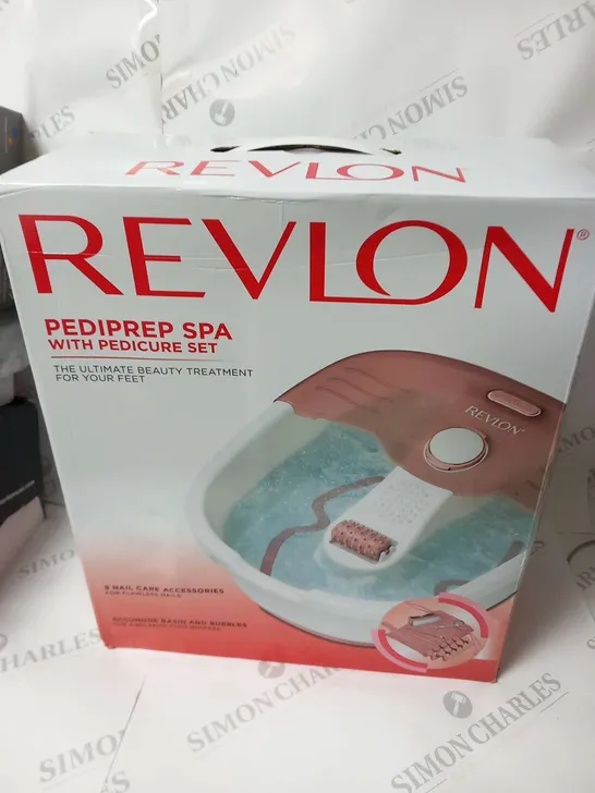 BOXED REVLON PEDIPREP SPA WITH PEDICURE SET