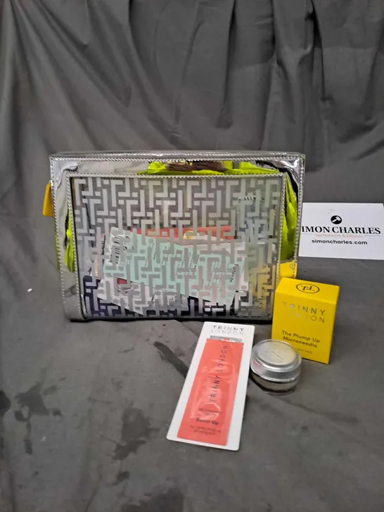 TRINNY LONDON COSMETICS BAG WITH ASSORTED SKIN CARE SAMPLES