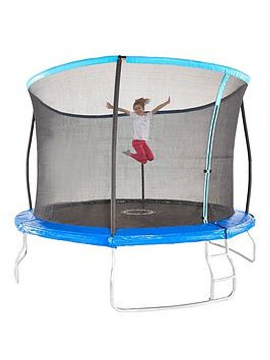 UNBOXED SPORTSPOWER 14FT TRAMPOLINE WITH EASI-STORE FOLDING ENCLOSURE  RRP £319.99