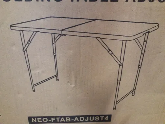 BOXED NEO ADJUSTABLE 4FT FOLDING TABLE