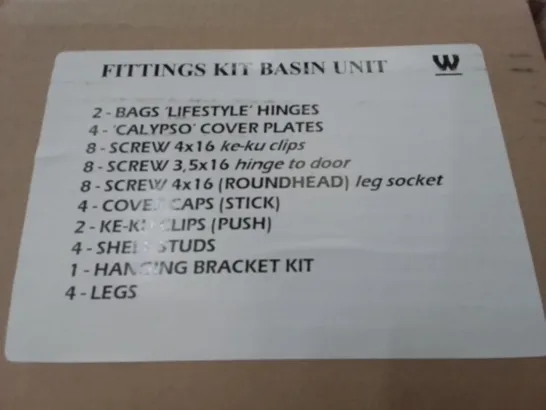 BASIN UNIT FITTING KIT