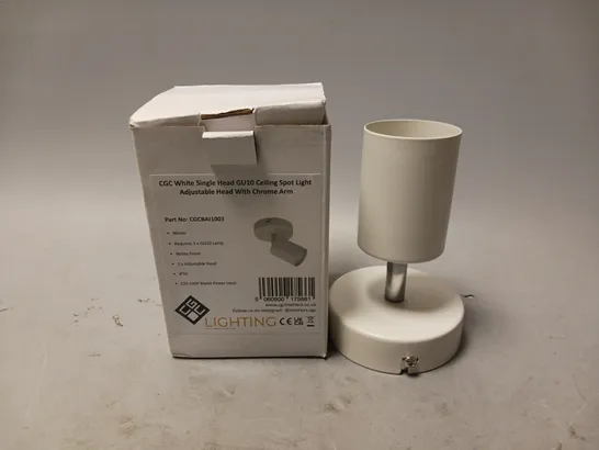 CGC WHITE SINGLE HEAD GU10 CEILING SPOT LIGHT