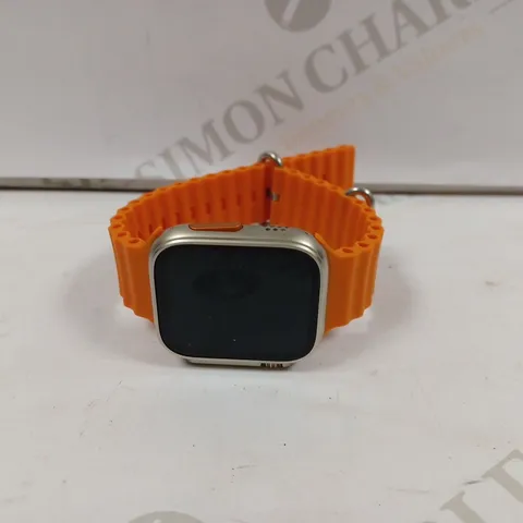 UNBRANDED SMART WATCH WITH ORANGE STRAP 