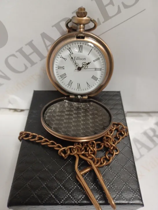 BOXED EDISON POCKET WATCH