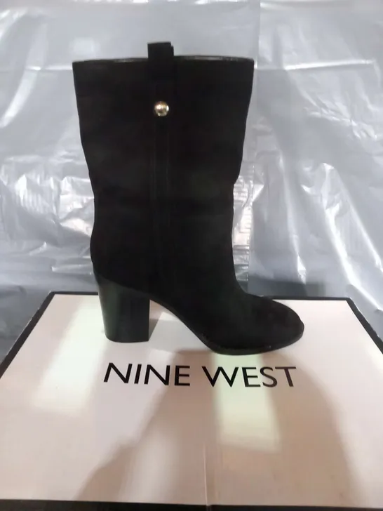 BOXED NINE WEST HARBOURN BLACK SYNTHETIC LADIES SIZE 7