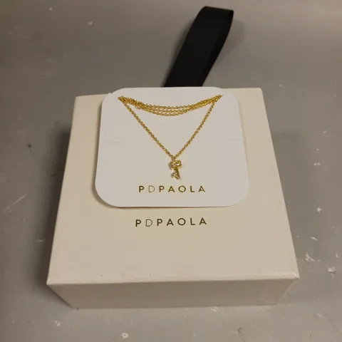 PDPAOLA ESSENTIALS CHIAVE DONNA GOLD NECKLACE 