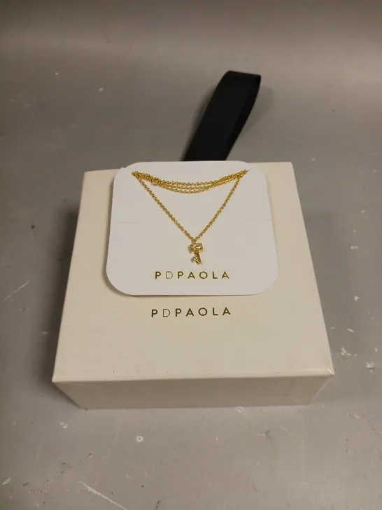 PDPAOLA ESSENTIALS CHIAVE DONNA GOLD NECKLACE 