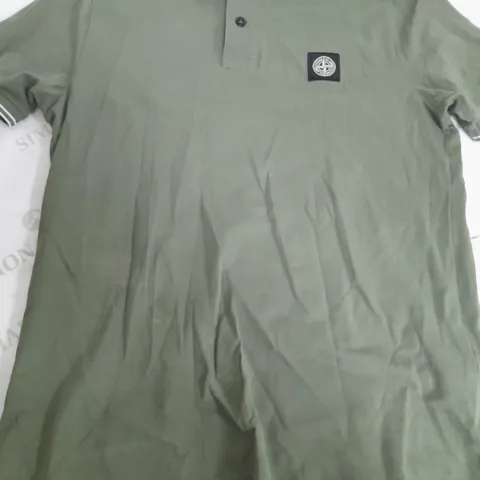 STONE ISLAND POLO SHIRT SLIM FIT IN KHAKI - LARGE