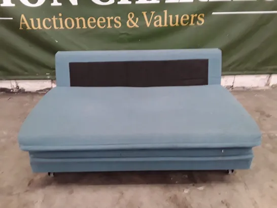 QUALITY DESIGNER SOFA BED - TEAL FABRIC