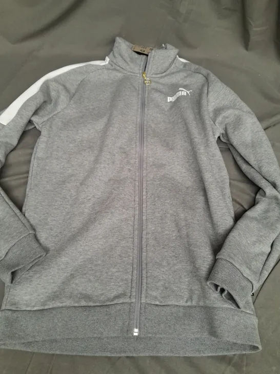 PUMA ZIP FLEECE IN GREY - SMALL