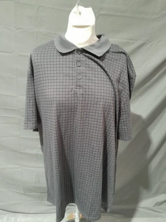 SLAZENGER SIAZ CHECK POLO SHIRT - 2XL