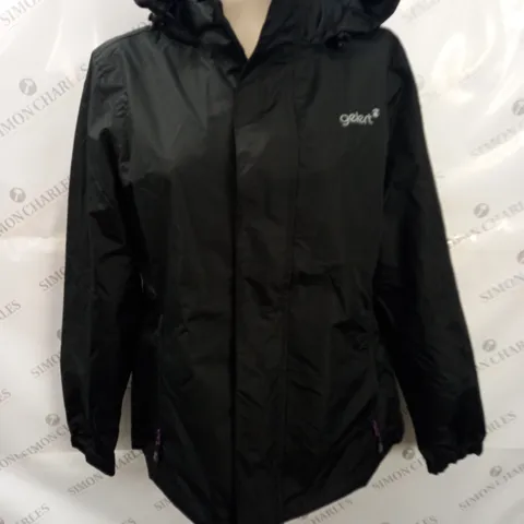 GELERT BLACK ZIP THROUGH JACKET - UK 14