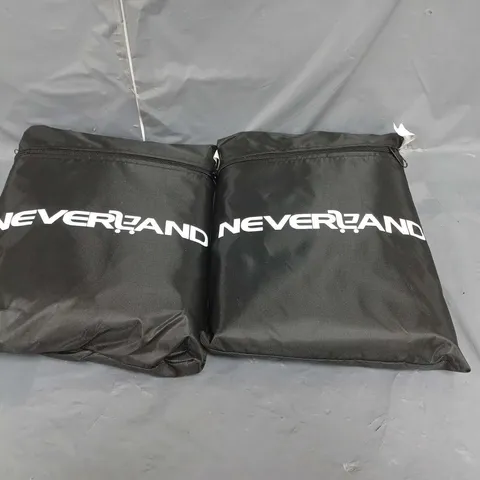 LOT OF 2 NEVERLAND VEHICLE COVERS BLACK 150 X 150 X 75