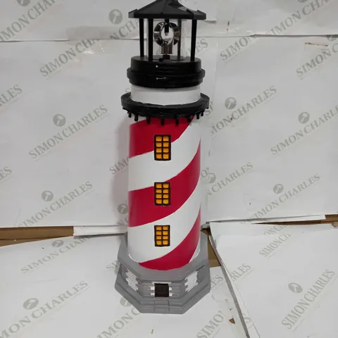 GARDEN REFLECTIONS SOLAR LED LIGHTHOUSE 50CM - RED