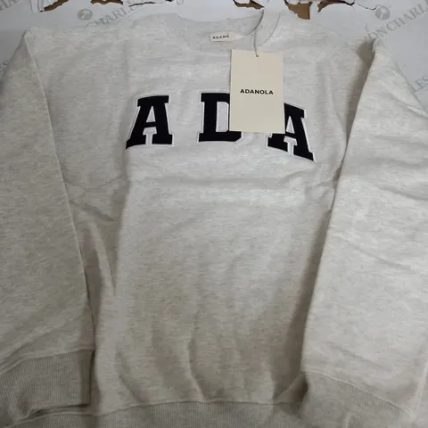 ADANOLA ADA OVERSIZED SWEATSHIRT IN LIGHT GREY - SMALL