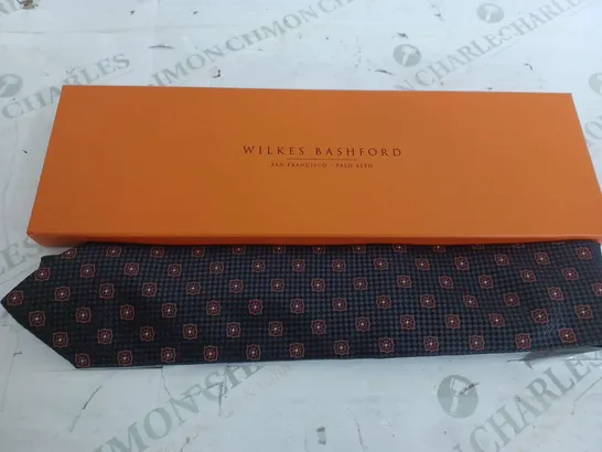 BOXED WILKES BASHFORD GAGLIARDI NAVY & ORANGE TIE