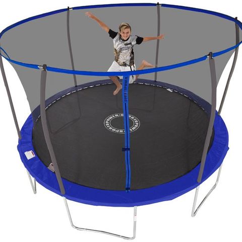 BOXED SPORTSPOWER 12ft QUAD LOK GALVANISED TRAMPOLINE WITH EASISTORE