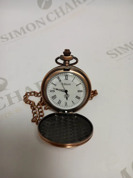 MENS EDISON POCKET WATCH WITH CHAIN