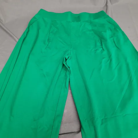 CRYSTAL KOBE LIME GREEN BAGGY TROUSERS - MEDIUM