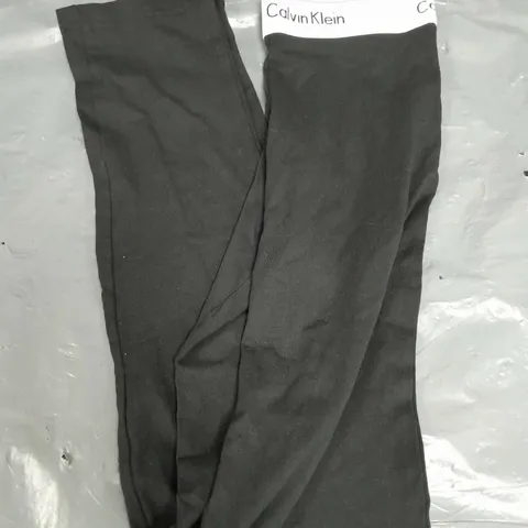 CALVIN KLEIN COTTON STRETCH LEGGINGS IN BLACK - LARGE