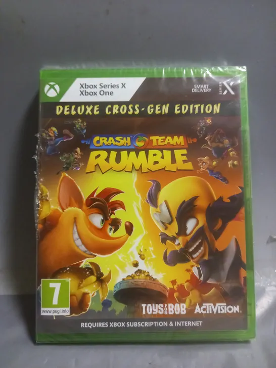 SEALED CRASH TEAM RUMBLE DELUXE CROSS-GEN EDITION (XBOX SERIES X)