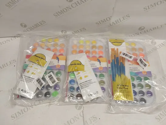 BOX OF 5X BRAND NEW GIORGIONE WATER COLOUR CAKES SETS WITH BRUSHES