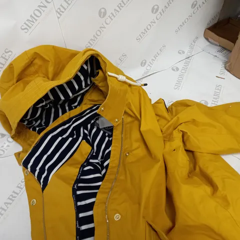 JOULES RIGHT AS RAIN YELLOW RAIN COAT SIZE 16