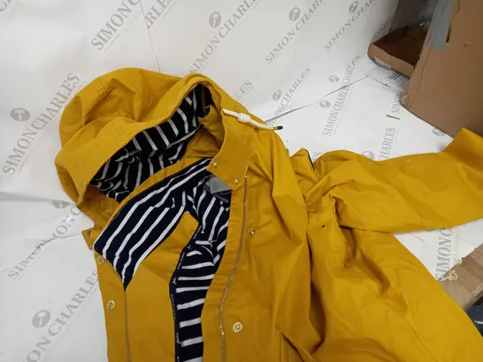 JOULES RIGHT AS RAIN YELLOW RAIN COAT SIZE 16