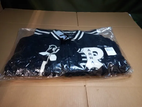 PACKAGED BLACK/WHITE CLOUDY STAR VARSITY JACKET