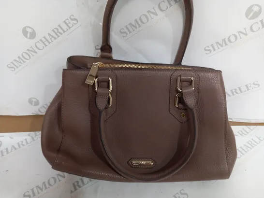 RUTH LANGSFORD LEATHER MINI HERO TOTE - TAUPE