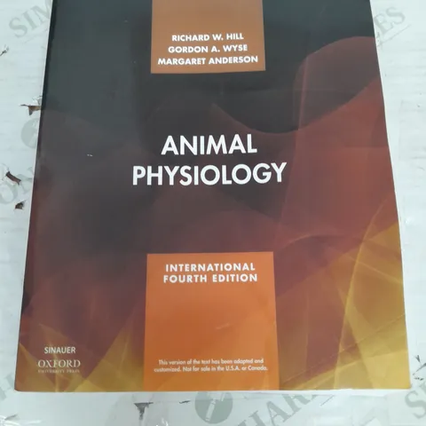 ANIMAL PHYSIOLOGY INTERNATIONAL FOURTH EDITION
