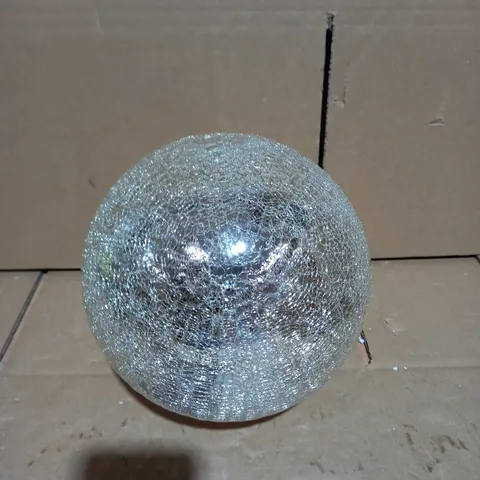 MR CHRISTMAS 8" GLASS CRACKLE SPHERE WITH ROTATING LIGHT 