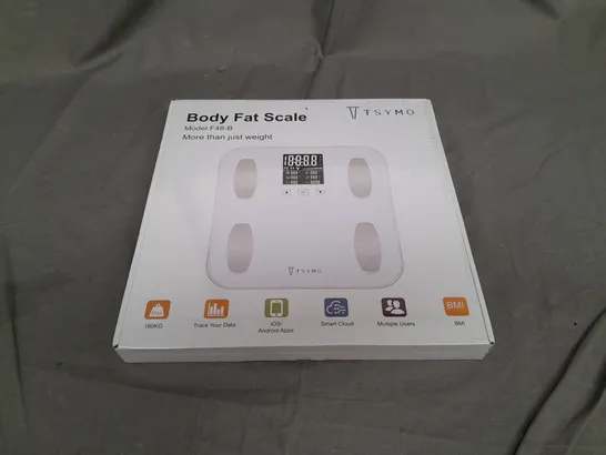 BOXED AND SEALED TSYMO BODY FAT SCALE - F48-B