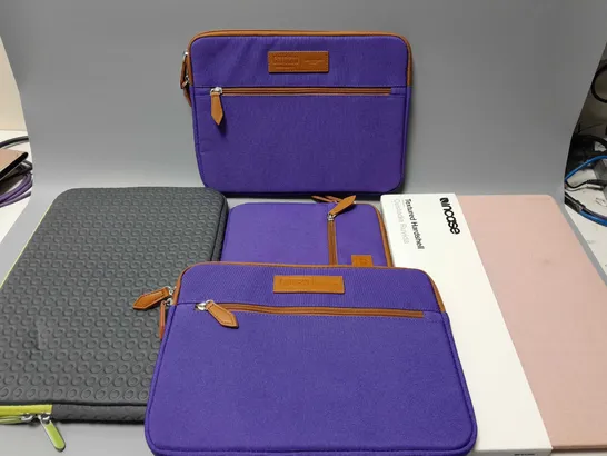 APPROXIMATELY 5 TABLET CASES TO INCLUDE CAISON ZIP UP POUCH CASE, INCASE TEXTURED HARDSHELL CASE, GOJI POUCH CASE