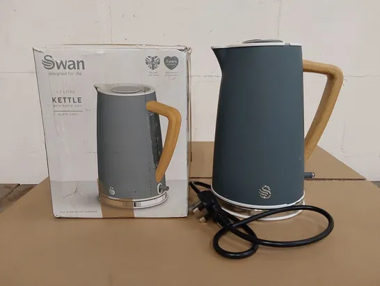 BOXED SWAN NORDIC JUG KETTLE - WOOD EFFECT, SOFT TOUCH, 1.7L, 3KW (1 BOX)