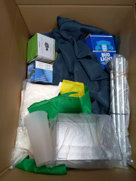 LARGE BOX OF ASSORTED HOUSEHOLD ITEMS 