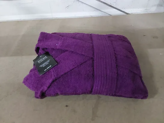 BAGGED WALMOOR UNISEX BATHROBE WITH HOOD - PURPLE// SIZE: XXL